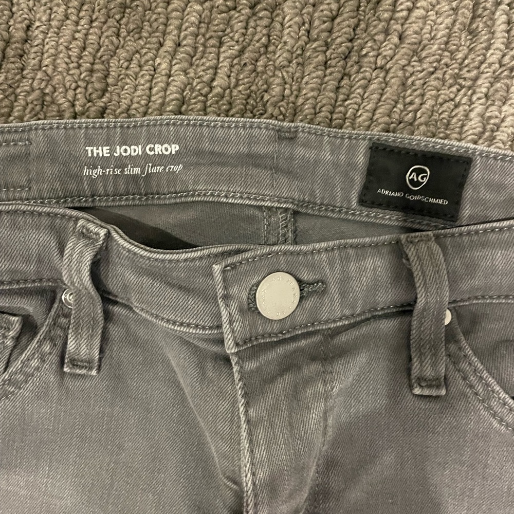 AG Jodi Hi Rise Slim Crop Flare jeans gray - Picture 8 of 12